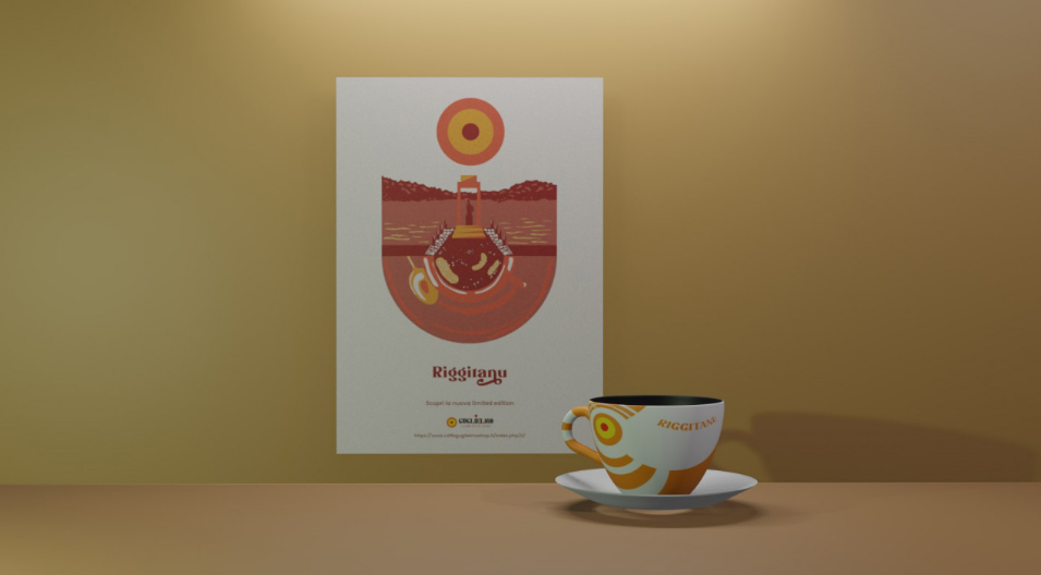 Poster and coffee cup
